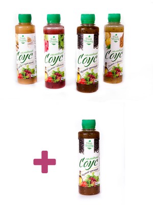 Набір соусів "Fresh dressing" 4+1 Чорний кунжут