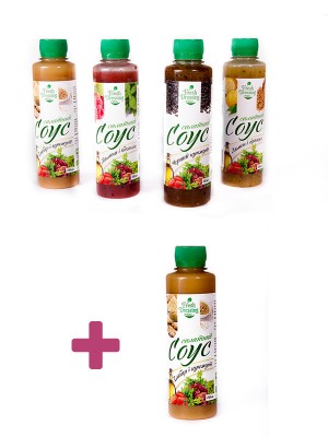 Набір соусів "Fresh dressing" 4+1 Імбир та Кунжут